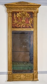 (18th c) SWEDISH GUSTAVIAN CARVED & GILT MIRROR