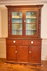 (19th c) ENGLISH GRAIN PAINTED PINE DRESSER