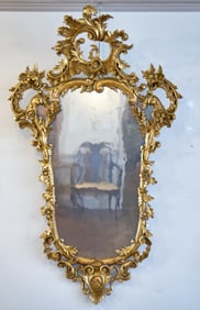 CARVED & GILT CHIPPENDALE ROCOCO MIRROR