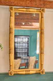 EARLY (19th c) NEW YORK GILDED MIRROR