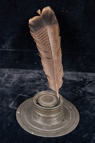 (19th c) PEWTER INKWELL