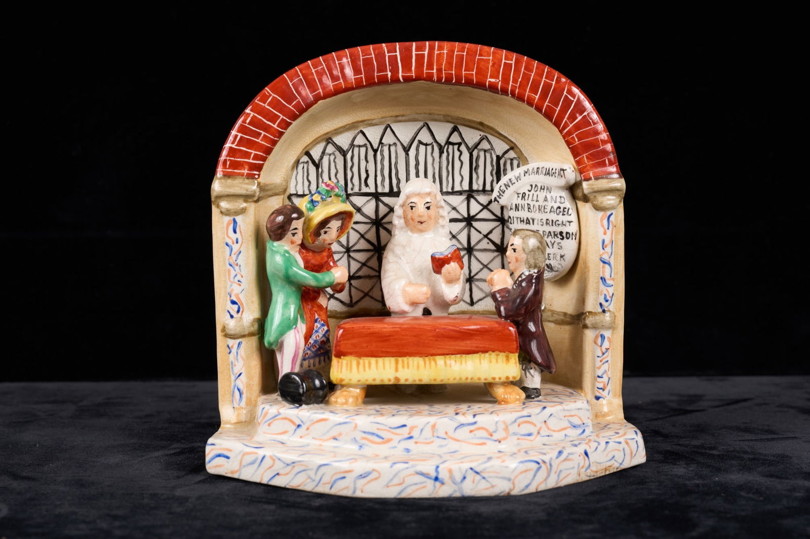 RARE ENGLISH STAFFORDSHIRE MARRIAGE ARBOR GROUP (1 of 9)