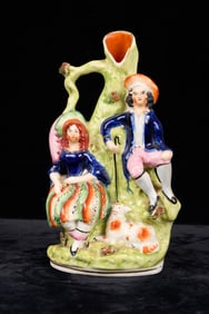 EARLY (19th c) STAFFORDSHIRE SPILL VASE