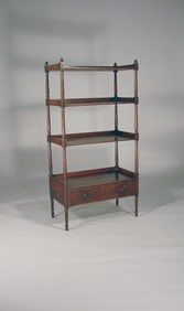 EARLY (19th)c SHERATON MAHOGANY ETAGERE