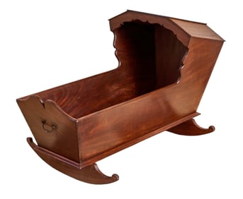 ARARE & EARLY PHILADELPHIA MAHOGANY CRADLE