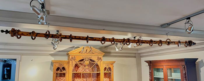 (9) FOOT FAUX BAMBOO CURTAIN/TAPESTRY ROD