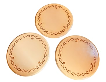 (3) PAINTED TABLE TOPS