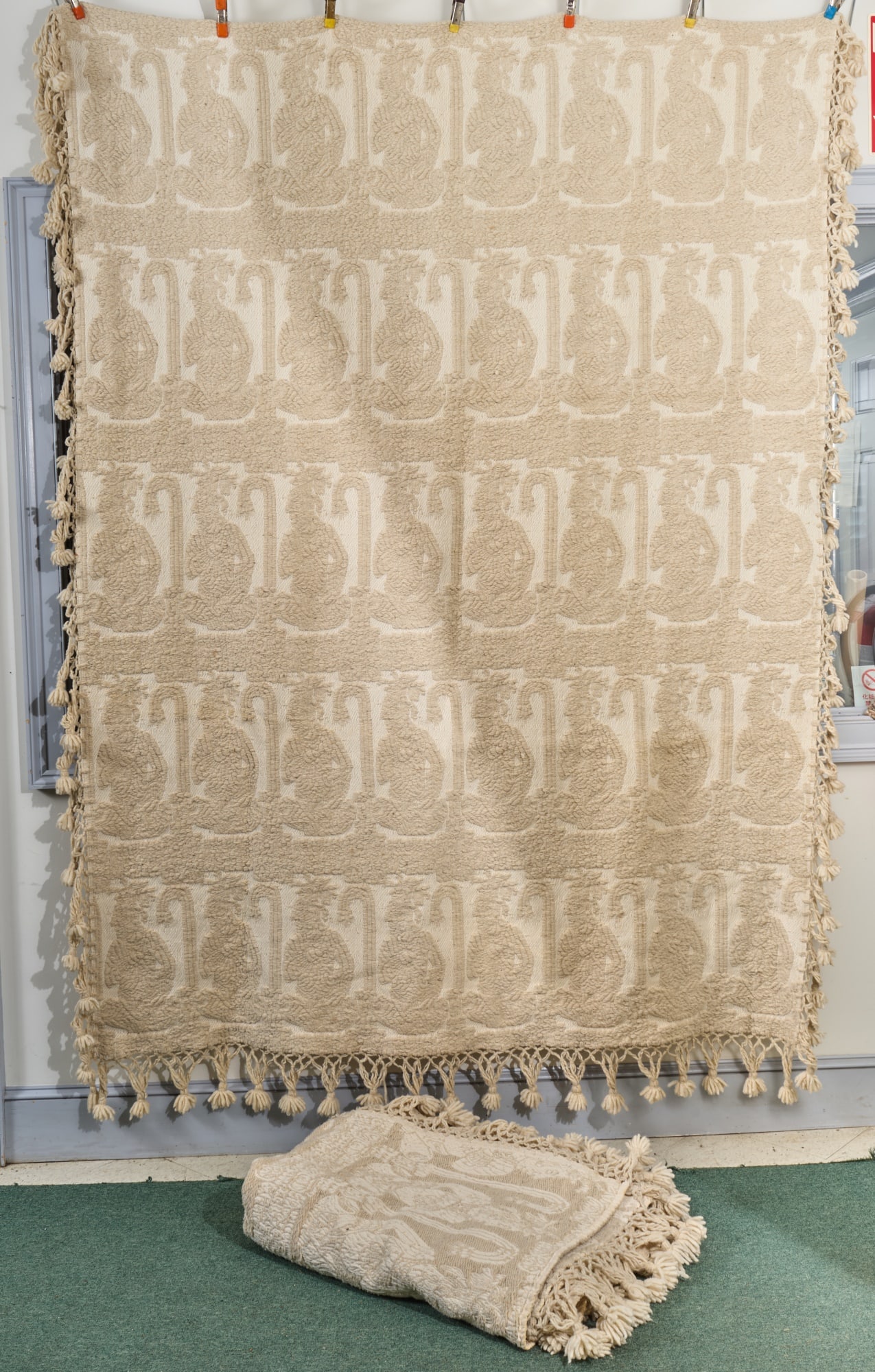 (2) VINTAGE MESO AMERICAN COTTON & WOOL BLANKETS (1 of 9)