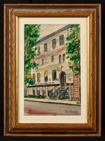 WATERCOLOR of the VESPER GEORGE SCHOOL of ART