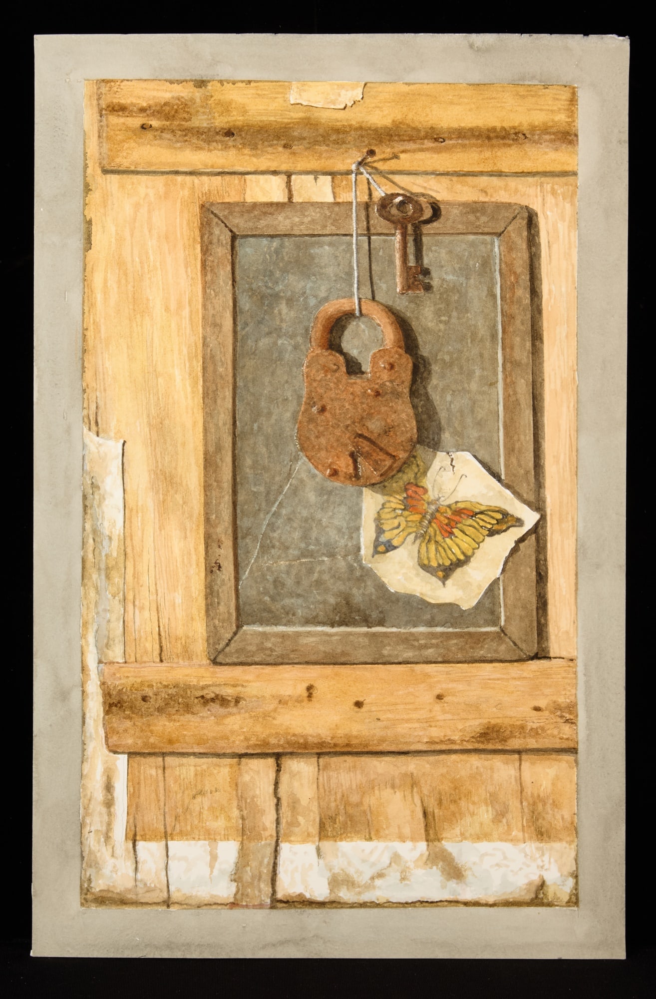 "UNDER LOCK and KEY" by ROBERT ESHOO (1926-2018) (1 of 5)