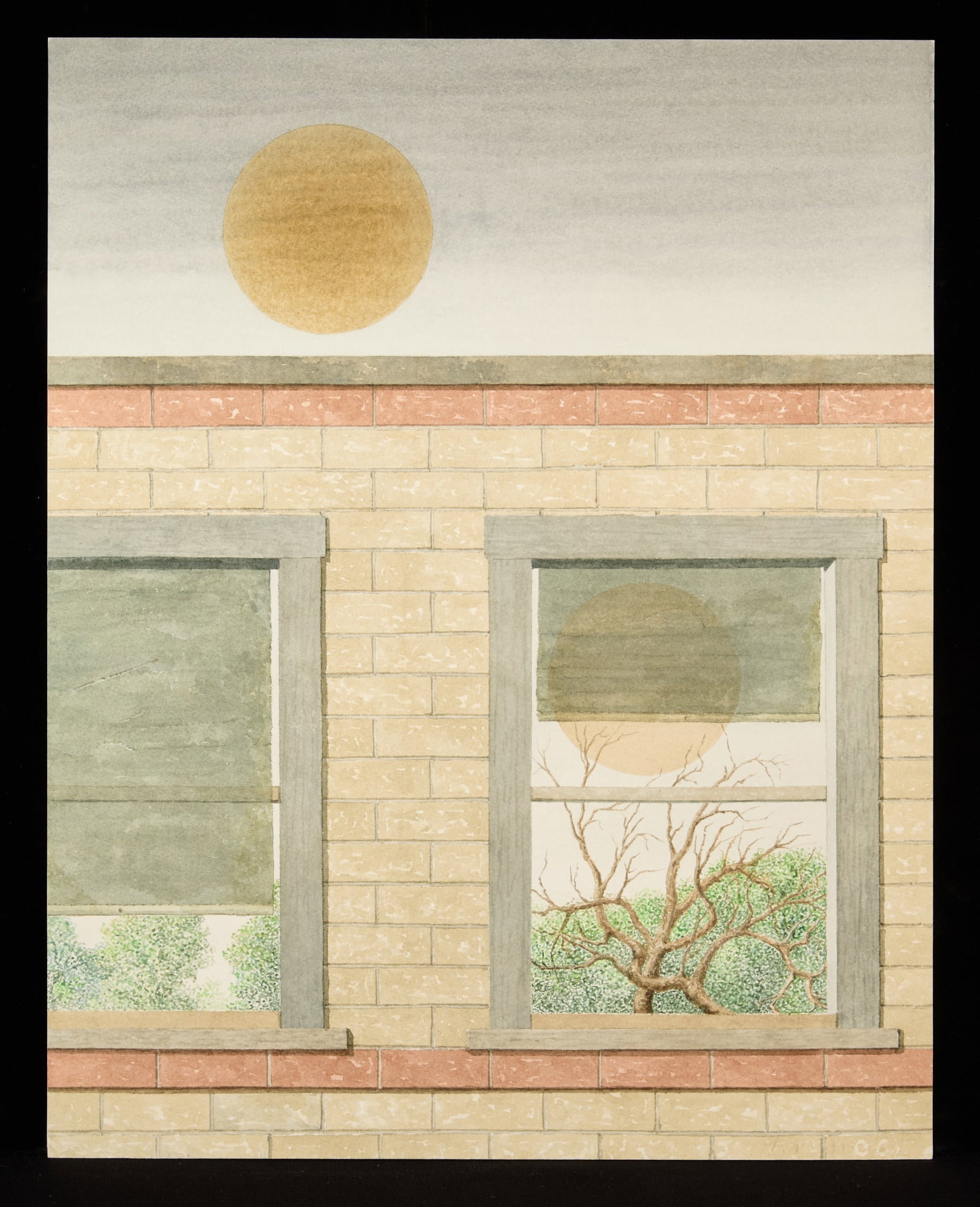 "WHAT WAS, ISN'T ! VI" by ROBERT ESHOO (1926-2018): Watercolor 20 1/4 x 16 inches. signed verso. #RE88. Condition: Good Temp No 7140