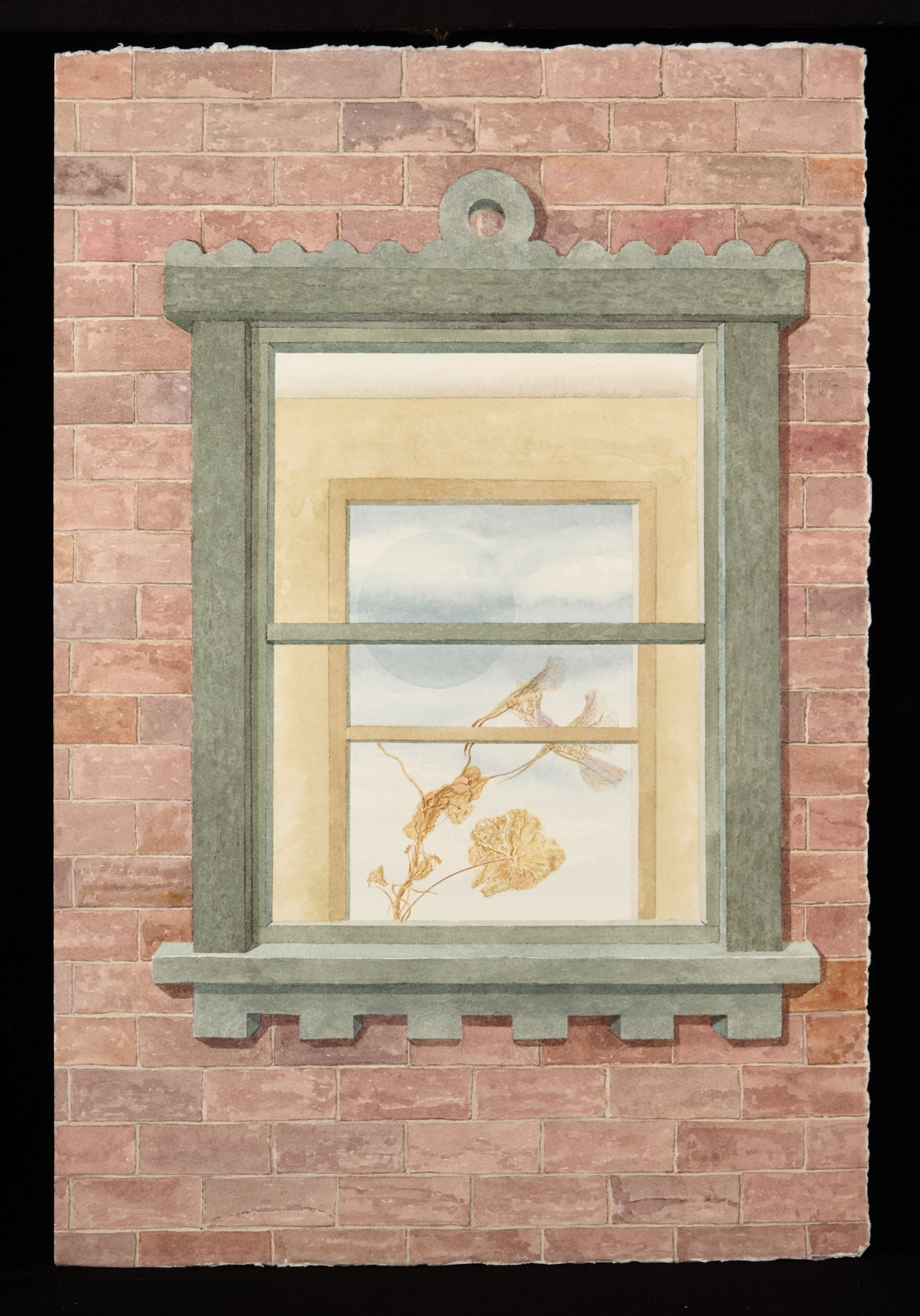 "WHAT WAS, ISN'T VIII" by ROBERT ESHOO (1926-2018): Watercolor 22 3/4 x 15 1/4 inches. signed verso. #RE89. Condition: Good Temp No 7144