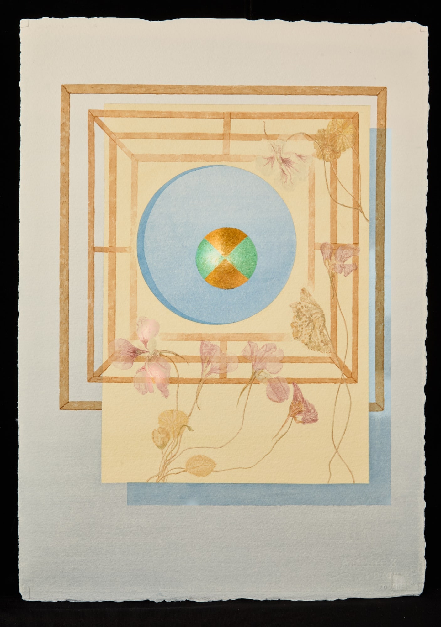"COMING-GOING" by ROBERT ESHOO (1926-2018): Watercolor 21 1/2 x 15 inches. signed, titled and dated verso. RE60 Condition: Good Temp No 7192