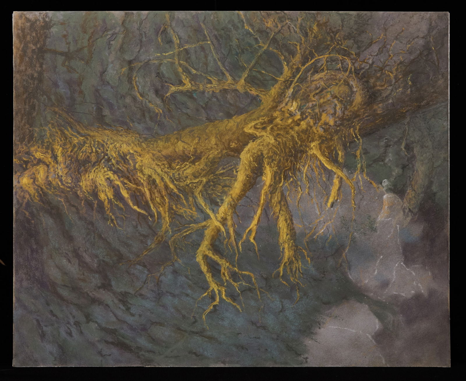 "LAST PAUSE" by ROBERT ESHOO (1926-2018): Pastel on heavy paper 16 x 19 1/2 inches. signed, titled and dated Condition: Good Temp No 7247