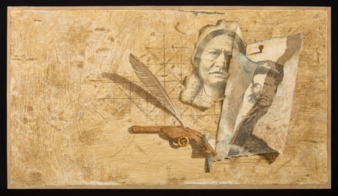 "CUSTER'S ELUSIVE BRASS RING" by R. ESHOO (b.1926)