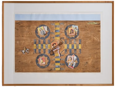 NATIVE AMERICANS & CUSTER by R. ESHOO (1926-2018)