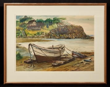 "BOATS at MARBLEHEAD" by ROBERT ESHOO (1926-2018)