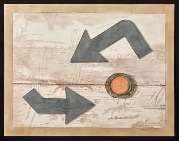 "TAKE CAUTION AT SHARP TURNS" by R. ESHOO (b.1926)