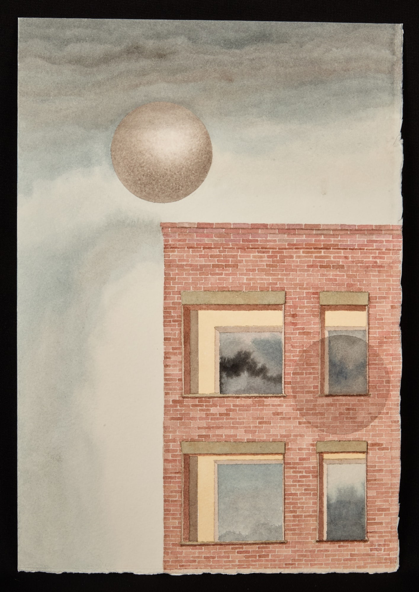 "WHAT WAS, ISN'T XV" by ROBERT ESHOO (1926-2018): Watercolor 15 1/4 x 10 3/4 inches. signed, titled and dated verso. Condition: Good Temp No 7345