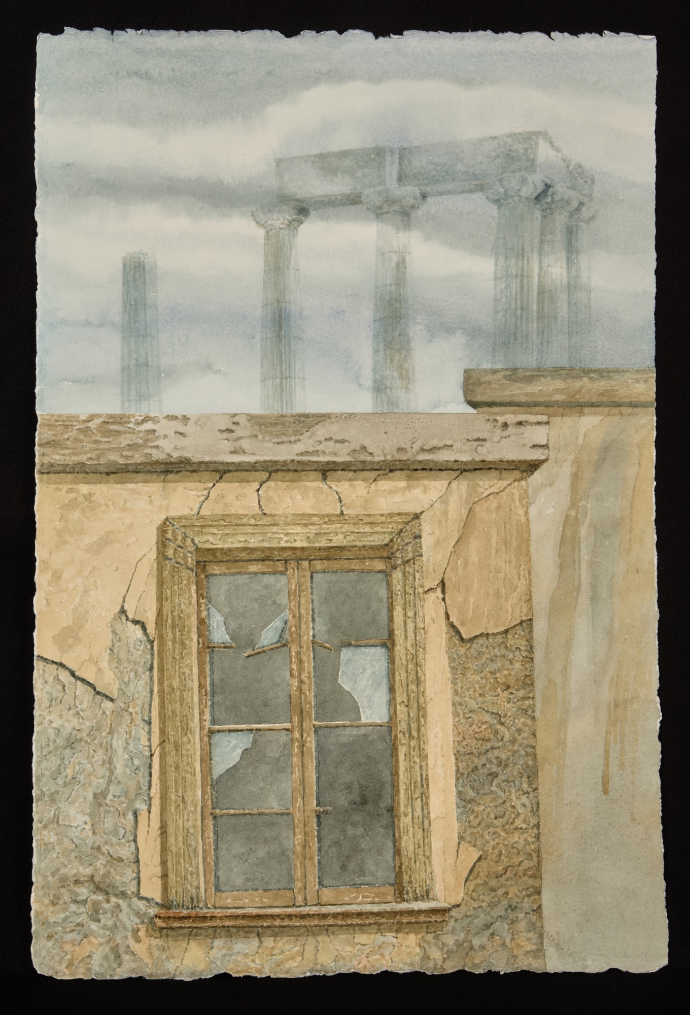 "RUINS OF GREECE" by ROBERT ESHOO (1926-2018): Watercolor 22 1/2 x 15 inches. signed, titled and dated verso. Condition: Good Temp No 7348