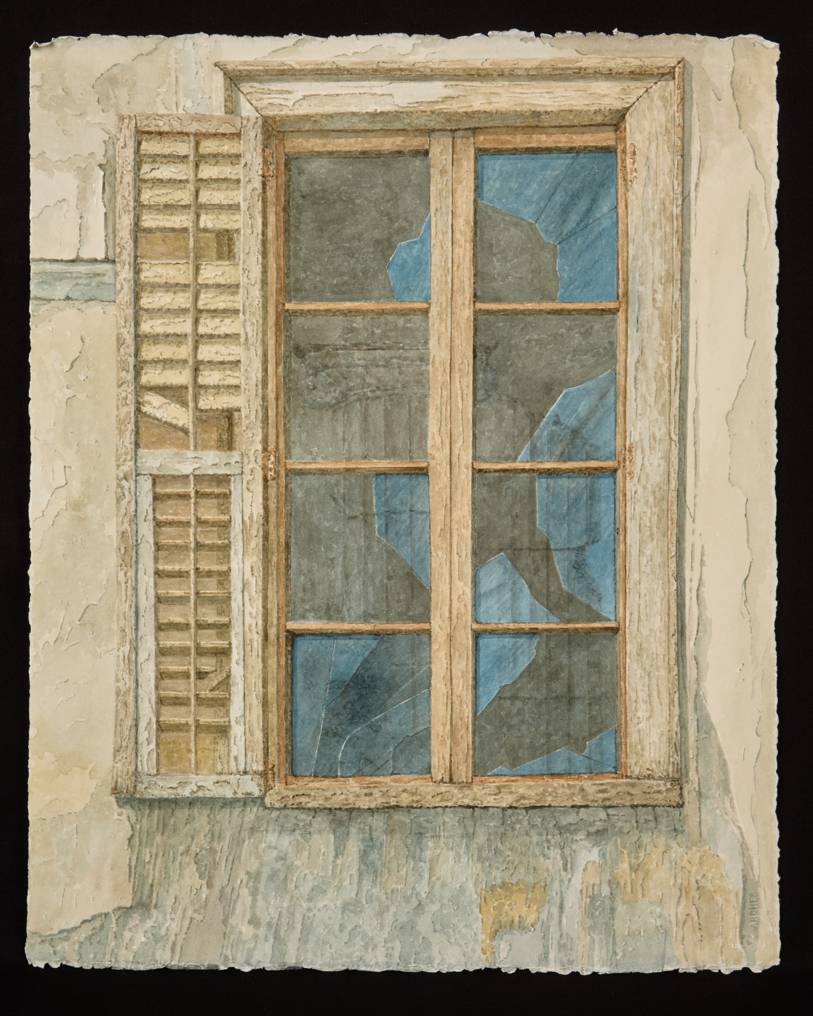 "RUINS of ATHENS VIII" by ROBERT ESHOO (1926-2018): Watercolor 22 1/2 x 18 1/4 inches. signed, titled and dated verso. Condition: Good Temp No 7355