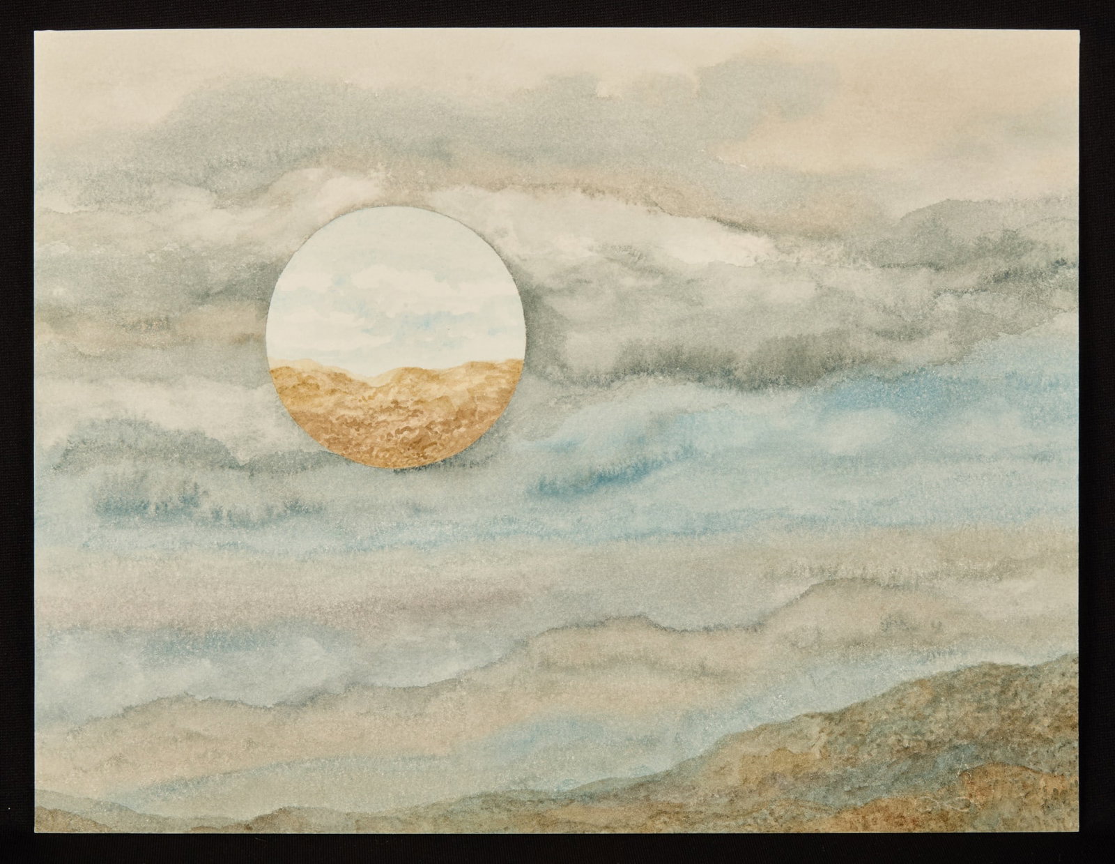 "GOING on and ON" by ROBERT ESHOO (1926-2018): Watercolor 11 3/4 x 15 1/2 inches. signed, titled and dated verso. Condition: Good Temp No 7358