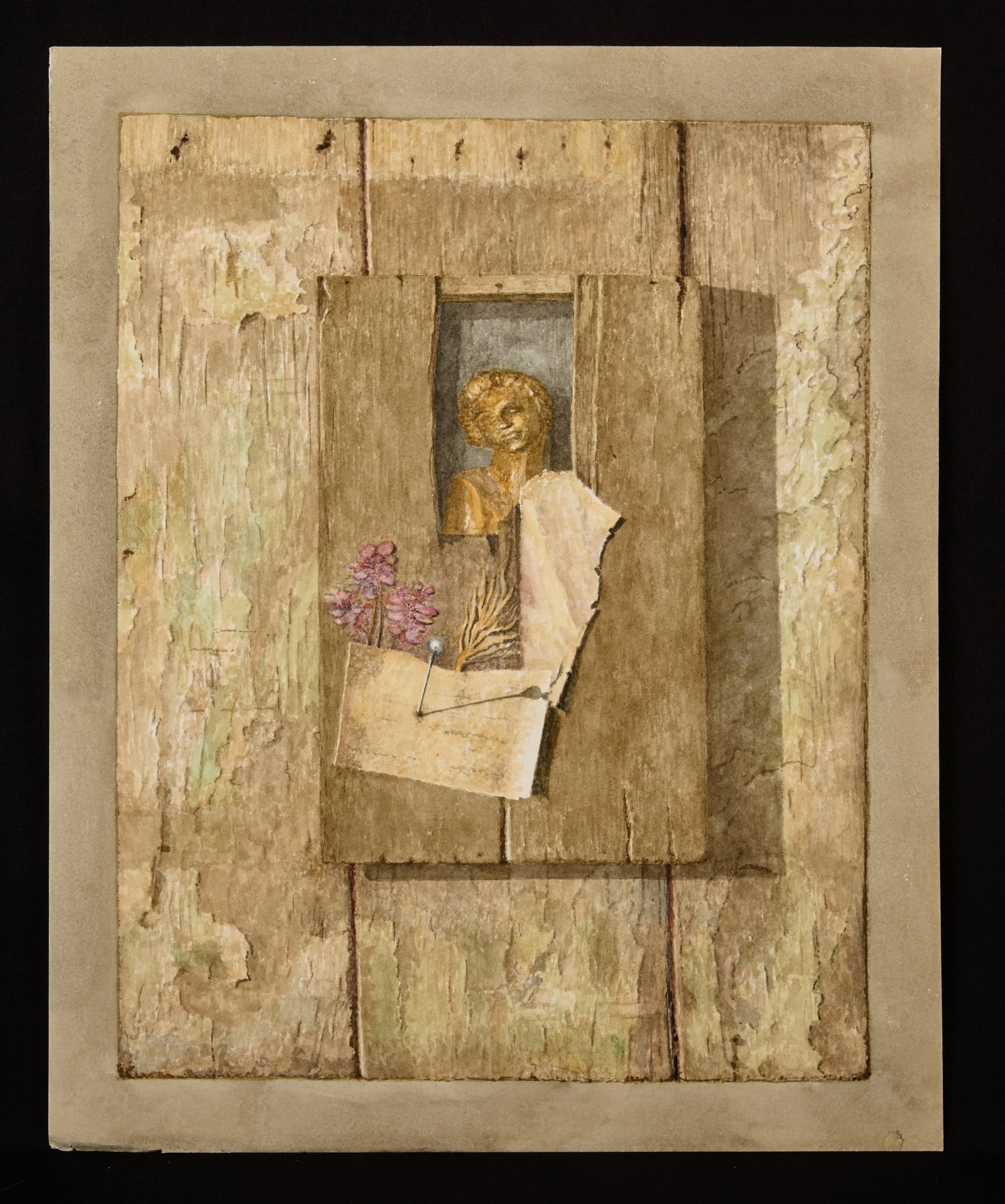 "HOMAGE" by ROBERT ESHOO (1926-2018): Watercolor 20 1/2 x 16 3/4 inches. signed, titled and dated verso. Condition: Good Temp No 7403