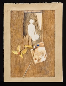 NOTE with FLOWER by ROBERT ESHOO (1926-2018)