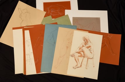 STUDIO GESTURE DRAWINGS by ROBERT ESHOO c1976