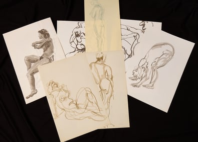 STUDIO GESTURE DRAWINGS by ROBERT ESHOO c1976