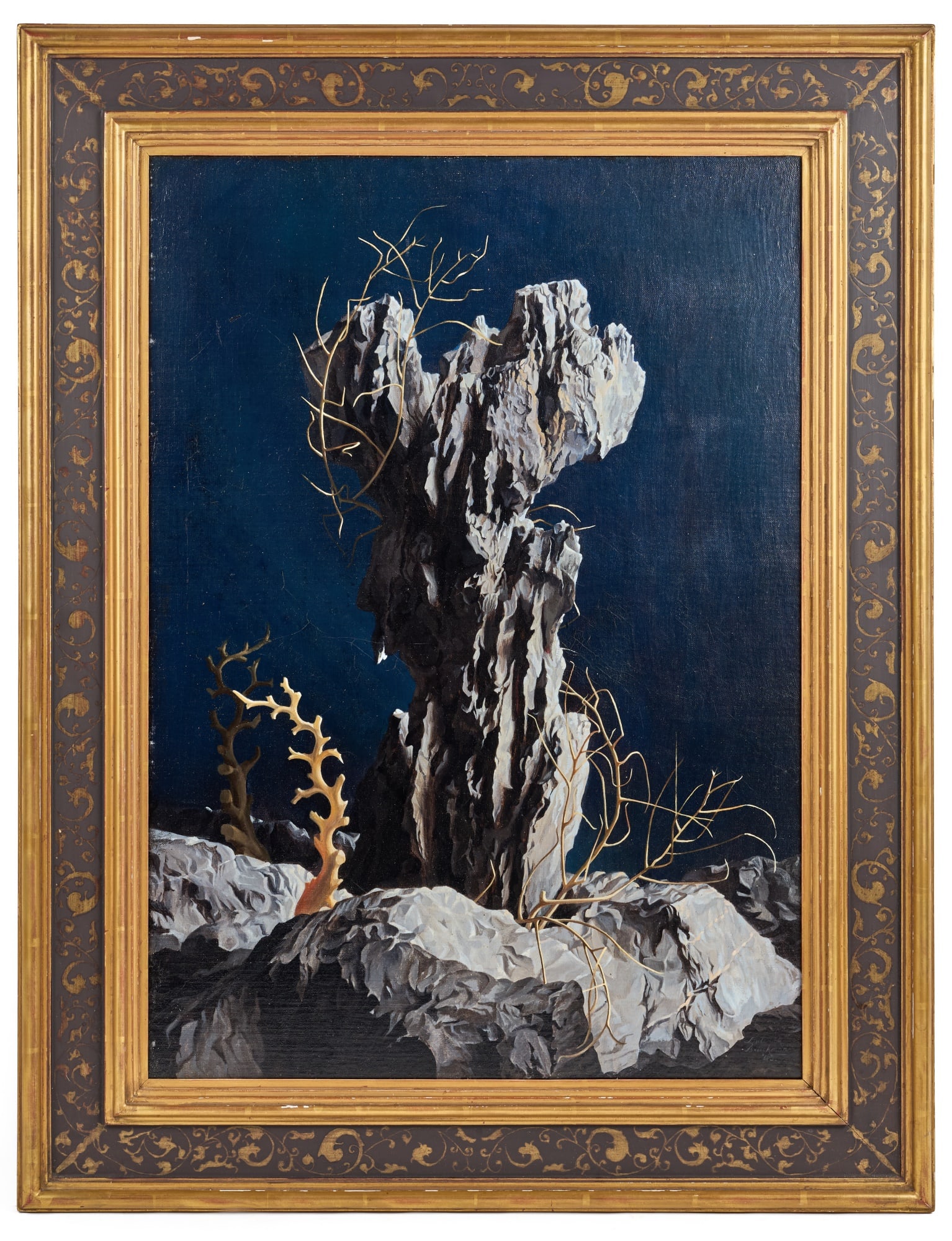 LODEWIJK KAREL BRUCKMAN (1903-1995): "Still Life" oil on canvas 27 1/2 x 19 3/4 inches. signed. presented in a custom gilt frame 34 x 26 inches (overall) Condition: Good Temp No 7588
