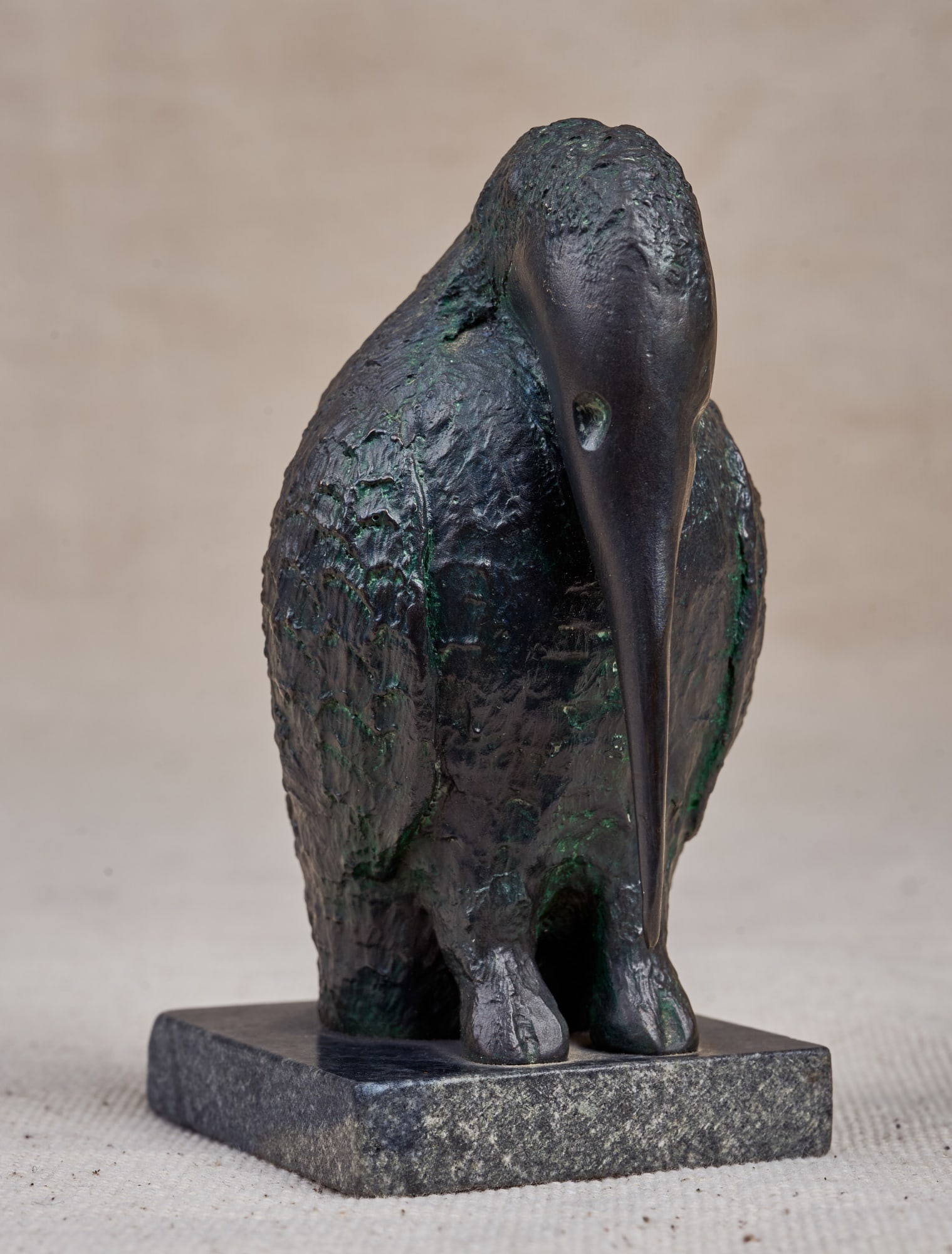 JOHN RIVINGTON PYNE (1945-2022): Untitled / Stylized Bird. patinated bronze signed 10/25. 4 3/4 inches. Condition: Good