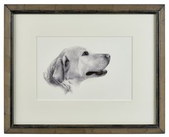 KATE GRISWOLD (b. 1954) Portrait of a Yellow Lab