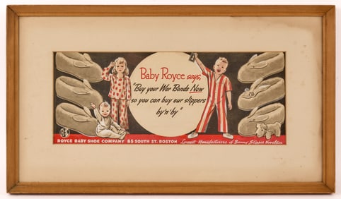ROYCE BABY SHOE COMPANY WAR BOND ARTIST CONCEPT