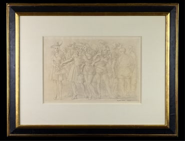 REGINALD MARSH (1898-1954) "WATCHING THE PARADE"