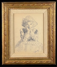 ROBERT HENRI (1865-1929) "STUDY OF A WOMAN"