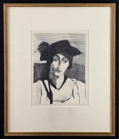 WALT KUHN (1877-1949) "GIRL WITH COCKED HAT"