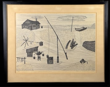 FUMIO KITAOKA (1918-2007) "JAPANESE SEASHORE"