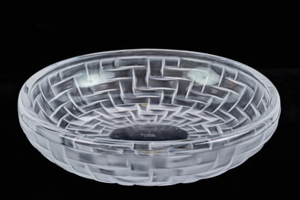 LALIQUE "VANNERIE" CRYSTAL BOWL