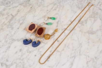 GROUPING 14K GOLD JEWELRY