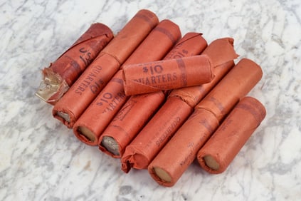 (13) ROLLS U.S. SILVER QUARTERS