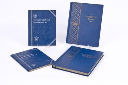 (4) WHITMAN FOLDERS of PRE 1964-DIMES & QUARTERS