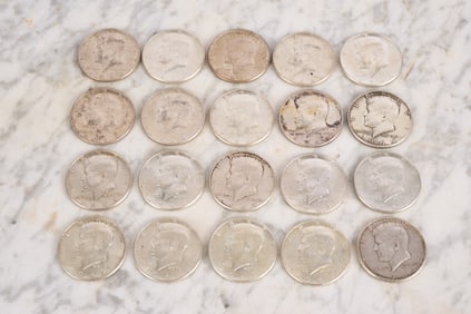 (20) 1964 KENNEDY HALF DOLLARS