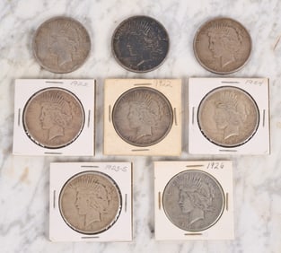 (7) PEACE SILVER DOLLARS