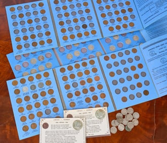 JEFFERSON NICKELS & (2) LINCOLN CENT COIN FOLDERS
