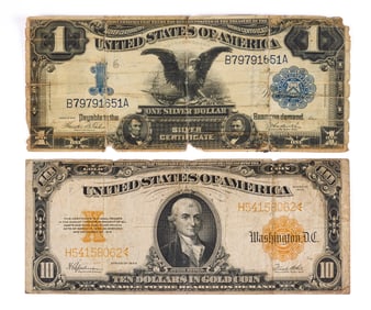 1922 $10 DOLLAR GOLD CERTIFICATE "HILLEGAS NOTE"