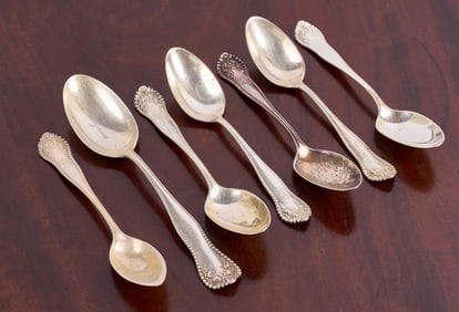 (7) GORHAM STERLING SILVER "LANCASTER ROSE" SPOONS