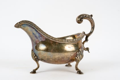 WILLIAM STROUD GEORGE III STERLING SAUCE BOAT