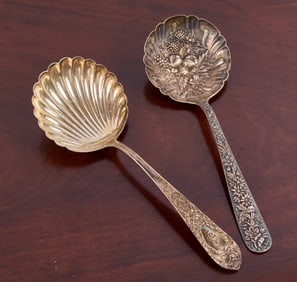 (2) KIRK & SONS  STERLING SILVER BERRY SPOONS