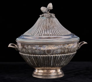 PORTUGESE .833 SILVER COVERED BOWL